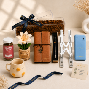 The Hello Team Bundle | Corporate Welcome Kit with Laptop Stand, Power Bank & Journal